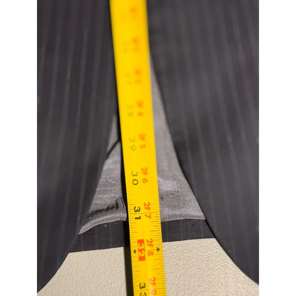 Ralph Ralph Lauren Mens Pinstripe Suit Navy Blue Wool 3 Button Blazer 42R 33x33